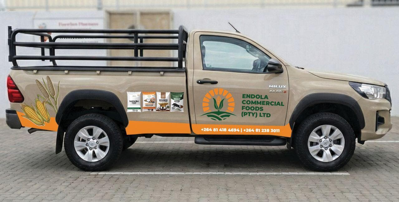 Endola Commercial Foods branded delivery vehicle